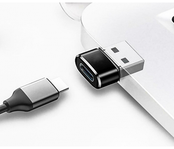 Domo Sells 2 pcs usb a to usb c adapter or converter - black