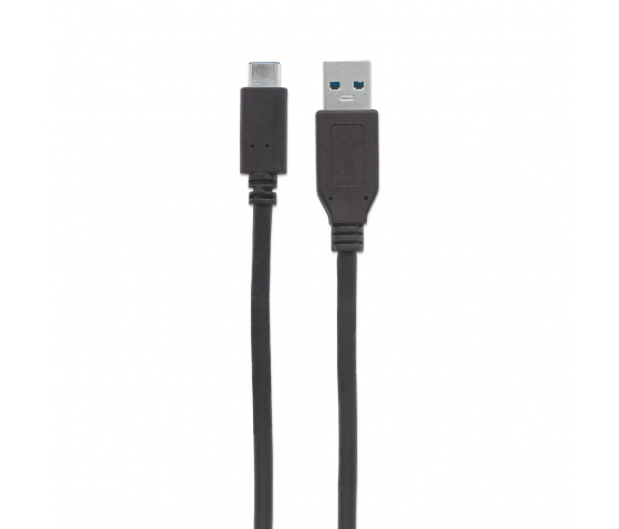 SuperSpeed+ USB-A naar USB-C kabel - 10 Gbps - 1 meter - zwart