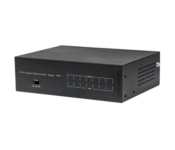 8-Port Gigabit Ethernet PoE+ Switch - 60W PoE, Desktop