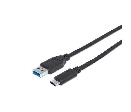 SuperSpeed+ USB-A naar USB-C kabel - 10 Gbps - 1 meter - zwart