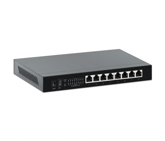 8-Port 2.5G Ethernet PoE+ Switch - 100W PoE, unverwaltet, Desktop/Wandmontage