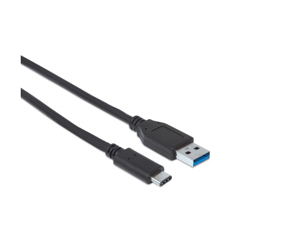 SuperSpeed+ USB-A naar USB-C kabel - 10 Gbps - 1 meter - zwart