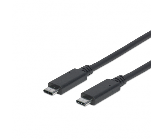 SuperSpeed+ USB-C naar USB-C kabel - 10 Gbps - 100W - 1 meter - zwart