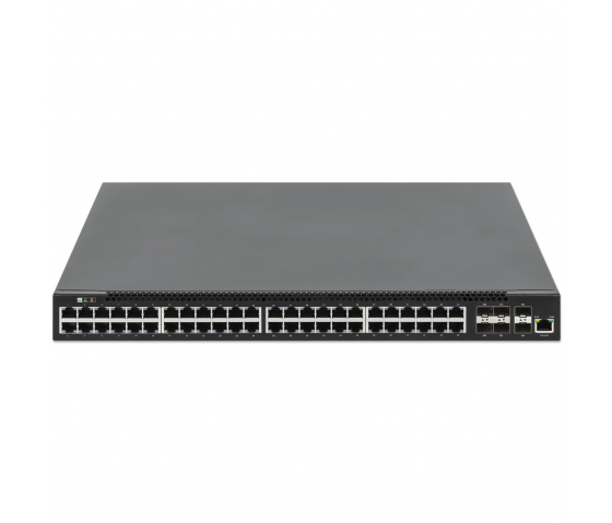 Conmutador PoE+ gestionado L3 de 54 puertos con 6 enlaces ascendentes SFP+ - 850W PoE, montaje en bastidor