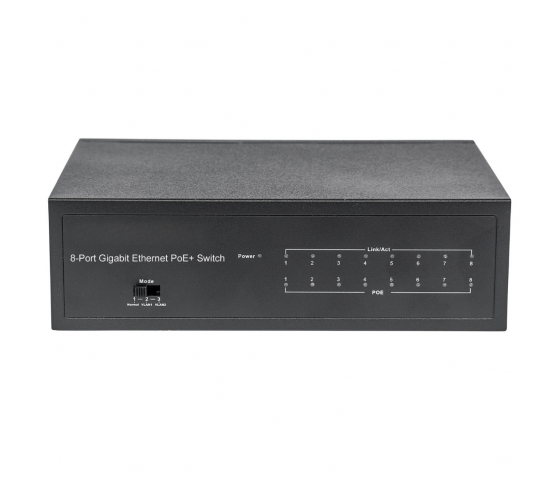 8-Port Gigabit Ethernet PoE+ Switch - 60W PoE, Desktop