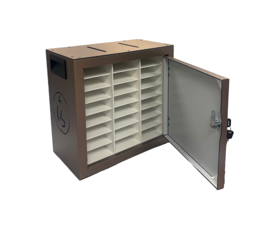 Lockable smartphone cabinet BTOK24 for 24 smartphones - bronze