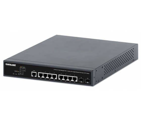 10-Port L2+ Managed PoE++ Switch - 242W PoE, 2 SFP Open Slots, Rackmount