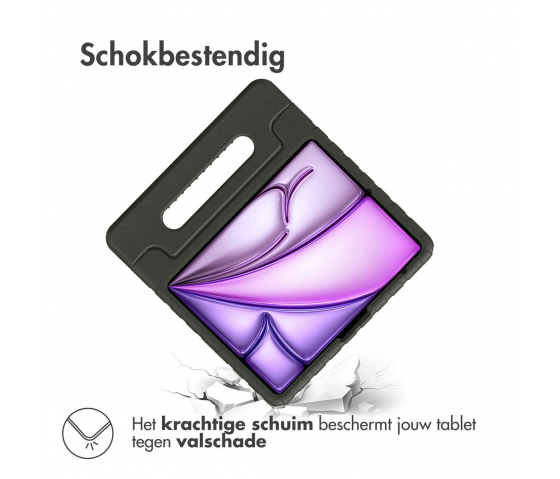 KidsCase tablethoes met handvat voor iPad Air 11 inch (2024) - Zwart