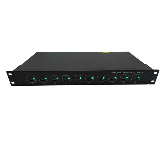 10 ports USB-A & USB-C 40W 1U Rackmount charging hub