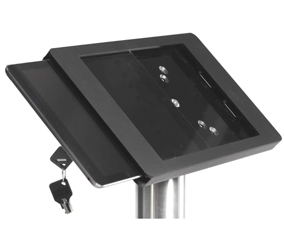 Tablet Table Stand Fino S for tablets between 7 and 8 inch - black/stainless steel 
