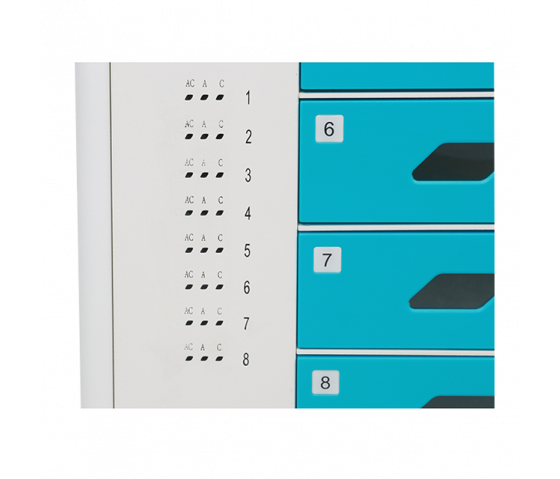 Oplaadlocker BRVL8 met 8 compartimenten