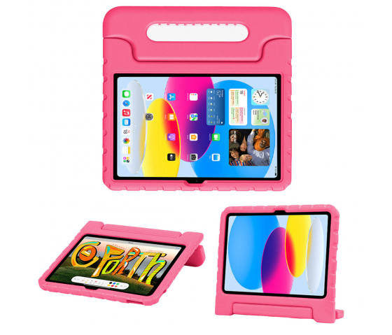 KidsCase tabletfodral med handtag för iPad 10 (2022) 10,9 tum - Rosa