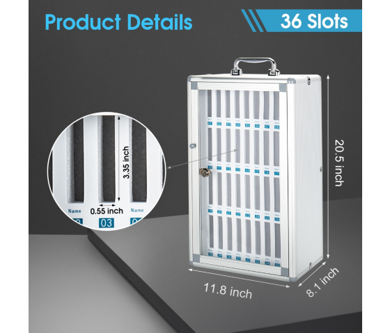 Lockable storage cabinet KMT36 for 36 cell phones