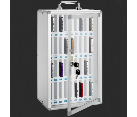 Lockable storage cabinet KMT36 for 36 cell phones