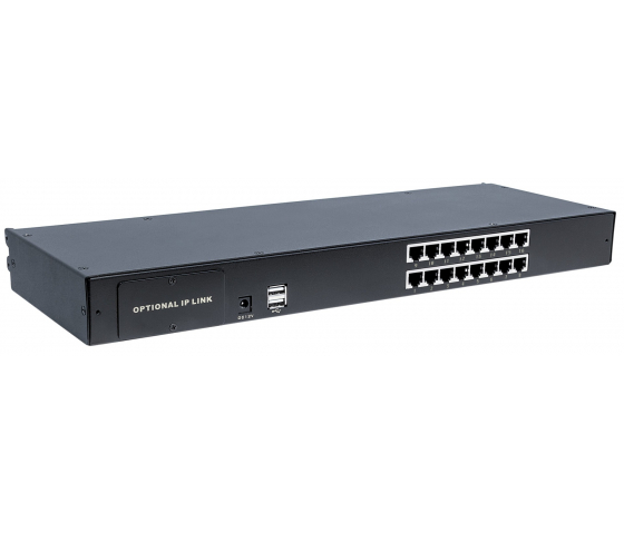 Modular 16-port CAT5 VGA KVM switch