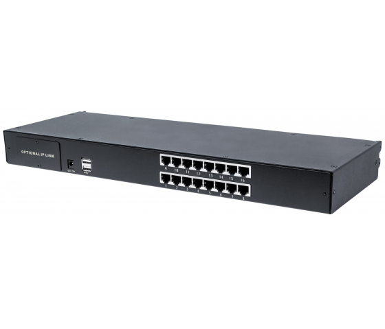 Modular 16-port CAT5 VGA KVM switch