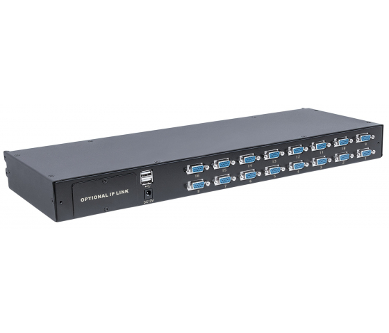 Modular 16-port VGA KVM switch