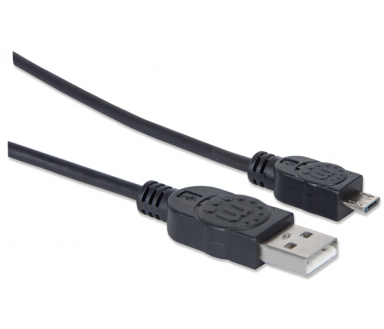 Hi-Speed USB-A naar Micro-USB kabel - 480 Mbps - 1.8 meter - zwart