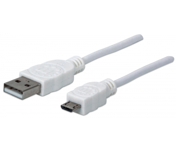 Hi-Speed USB-A naar Micro-USB kabel - 480 Mbps - 1 meter - wit