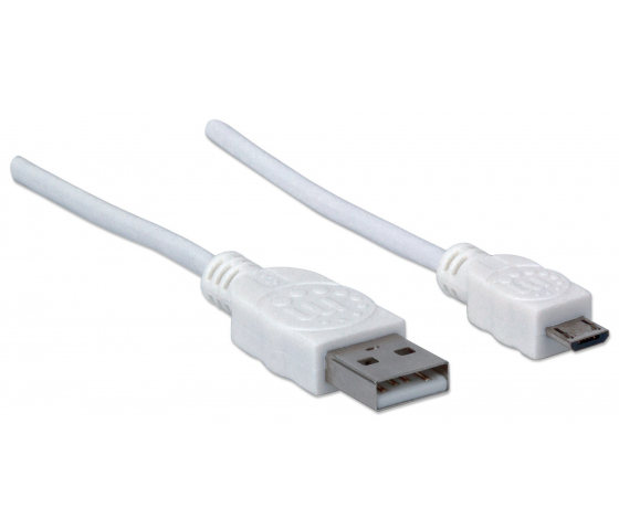 Hi-Speed USB-A naar Micro-USB kabel - 480 Mbps - 1 meter - wit