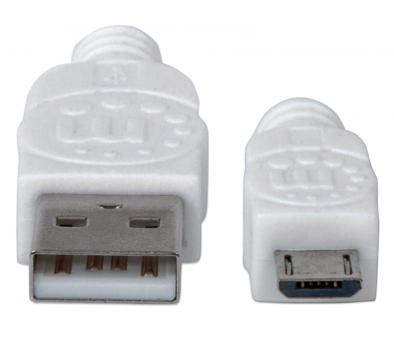 Hi-Speed USB-A naar Micro-USB kabel - 480 Mbps - 1 meter - wit