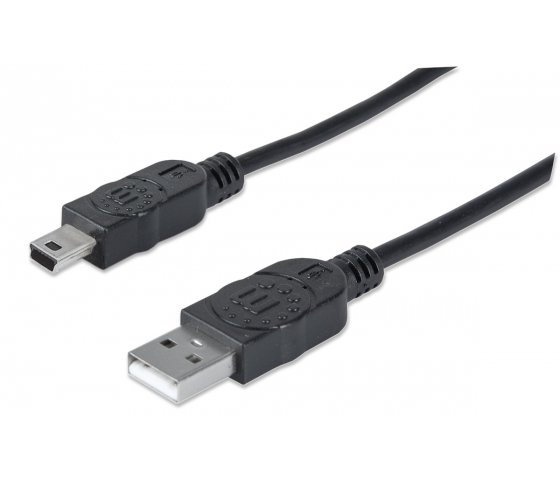 Hi-Speed USB-A naar Mini-USB kabel - 480 Mbps - 1.8 meter - zwart