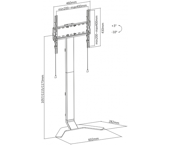 Ultra slim TV floor stand - 32 to 70 inches