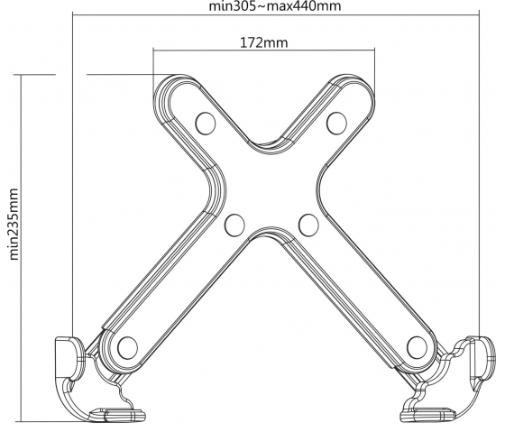 Supporto per laptop VESA regolabile