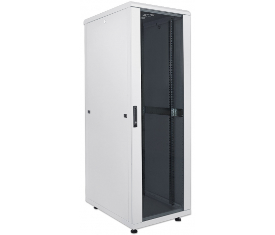 Armadio rack di rete 19 pollici MHT186 con porta in vetro - 32U - larghezza 800 mm - 800 (P) x 800 (L) x 1588 (A) - confezione piatta - grigio