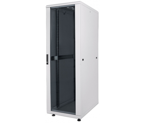 19-inch network cabinet MHT198 with glass door - 42U - 800 (D) x 800 (W) x 2033 (H) - flatpack - gray