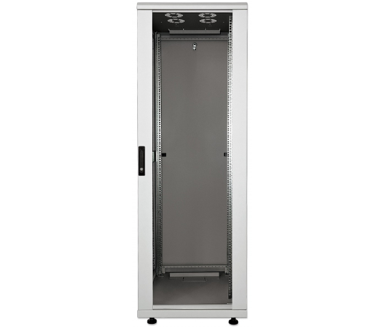 19-inch network cabinet MHT198 with glass door - 42U - 800 (D) x 800 (W) x 2033 (H) - flatpack - gray