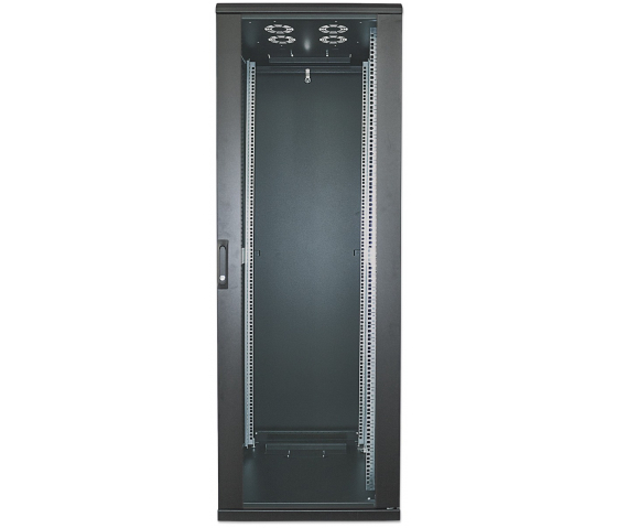 19-inch network cabinet MHT181 with glass door - 32U - 600 (D) x 600 (W) x 1588 (H) - flatpack - black