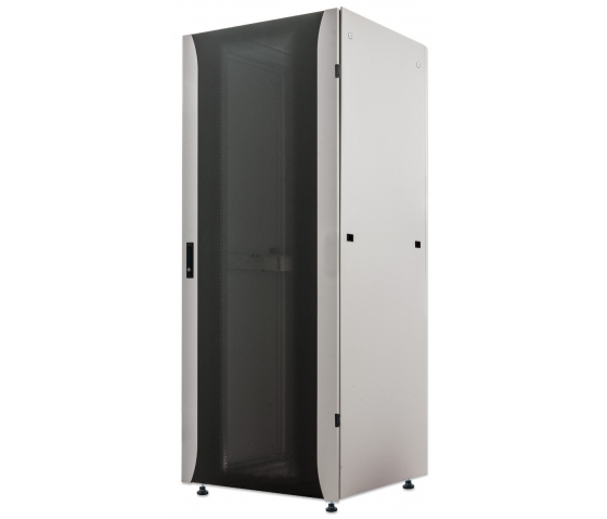 Armadio rack di rete Premium da 19 pollici MHT232 con porta in vetro - 42U - 800 (P) x 600 (L) x 2033 (A) - Flatpack - grigio