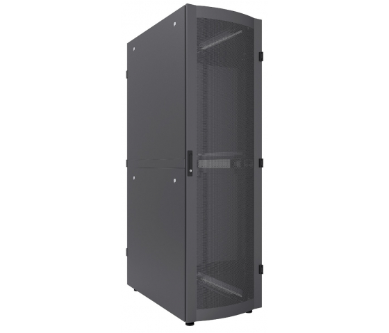 19-Zoll-Serverschrank MHT254 mit perforierter Tür - 42U - 1200 (T) x 600 (B) x 2028 (H) - Flatpack - schwarz