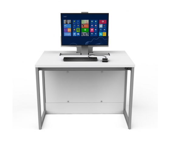 Computer table P1 with 1 electric pop-up monitor enclosure - 80 (W) x 75 (D) cm