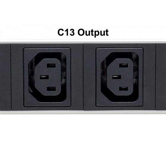 Enchufe de 19 pulgadas PDUMHT13 para armario de conexiones 1 HE con 8x C13 incluyendo sujetacables
