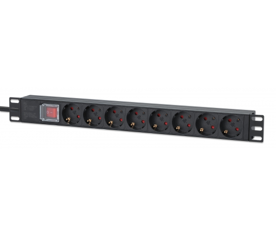 19-inch socket PDUMHT7 for patch cabinet 1 HE with 8 sockets and on/off switch