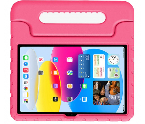 KidsCase tabletfodral med handtag för iPad 10 (2022) 10,9 tum - Rosa