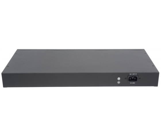 Switch PoE+ Gigabit Ethernet a 16 porte con LCD - 370W PoE, montaggio a rack