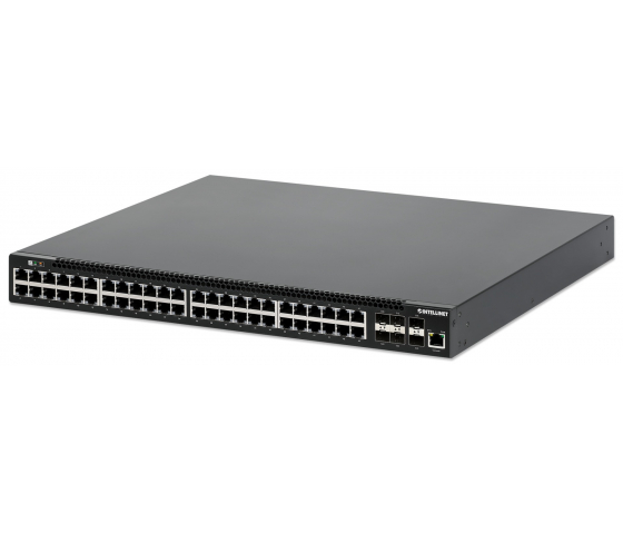 Conmutador PoE+ gestionado L3 de 54 puertos con 6 enlaces ascendentes SFP+ - 850W PoE, montaje en bastidor