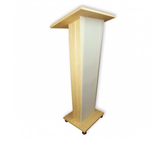 Wooden lectern with satinised faceplate Pollux - nut colour