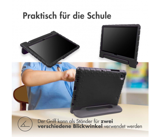 KidsCase Tablet-Hülle mit Griff für Samsung Galaxy Tab A9 8,7 Zoll - Schwarz