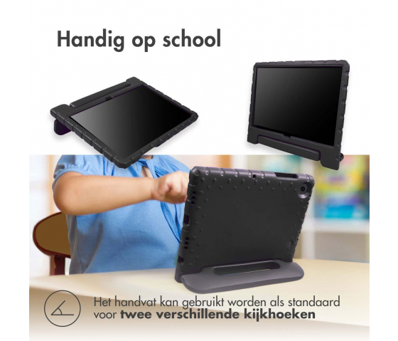 KidsCase tablethoes met handvat voor Samsung Galaxy Tab A9 8.7 inch - Zwart