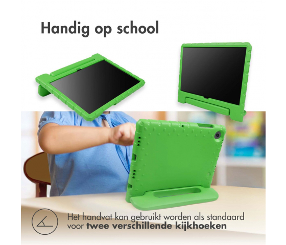 KidsCase tablethoes met handvat voor Samsung Galaxy Tab A9 8.7 inch - Groen