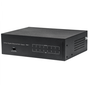 8-Poorts Gigabit Ethernet PoE+ Switch - 60W PoE, Desktop