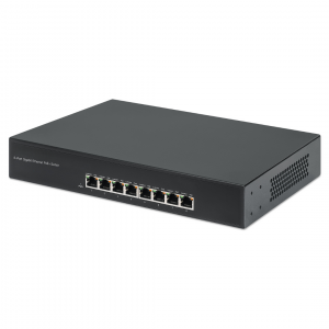 8-port Gigabit Ethernet PoE+ Switch - 140W PoE, Rackmount