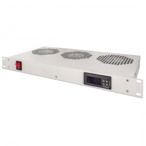 3-fan ventilatie-unit 1U voor 19-inch racks - grijs