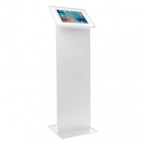 Tablet floor stand with display Securo XL for 13-16 inch tablets - white