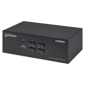 4-port dual-monitor HDMI KVM switch KVMMHT4