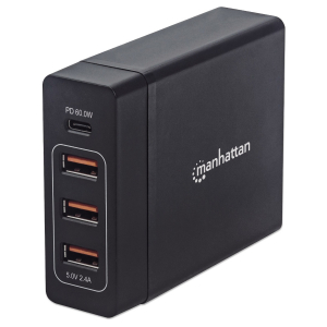 Hub di ricarica Power Delivery con 3 connettori USB-A e 1 USB-C